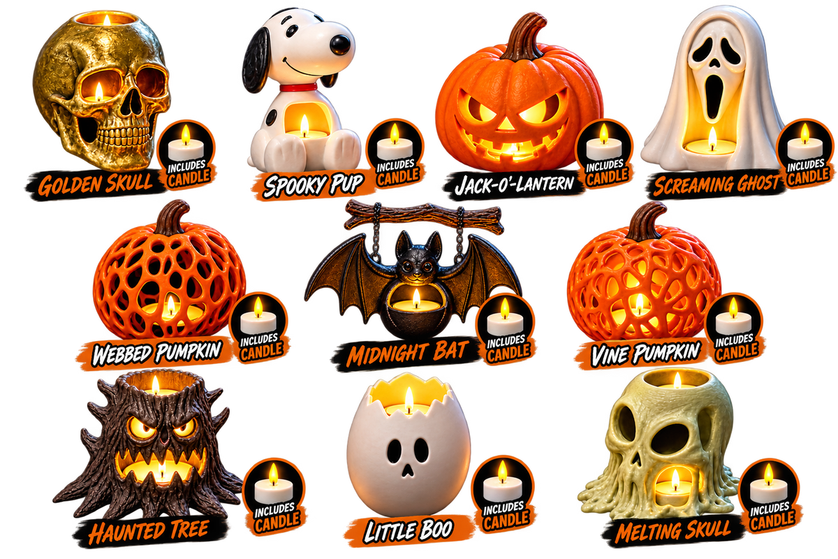 Spooky Glow Tealight Holders – Halloween Collection